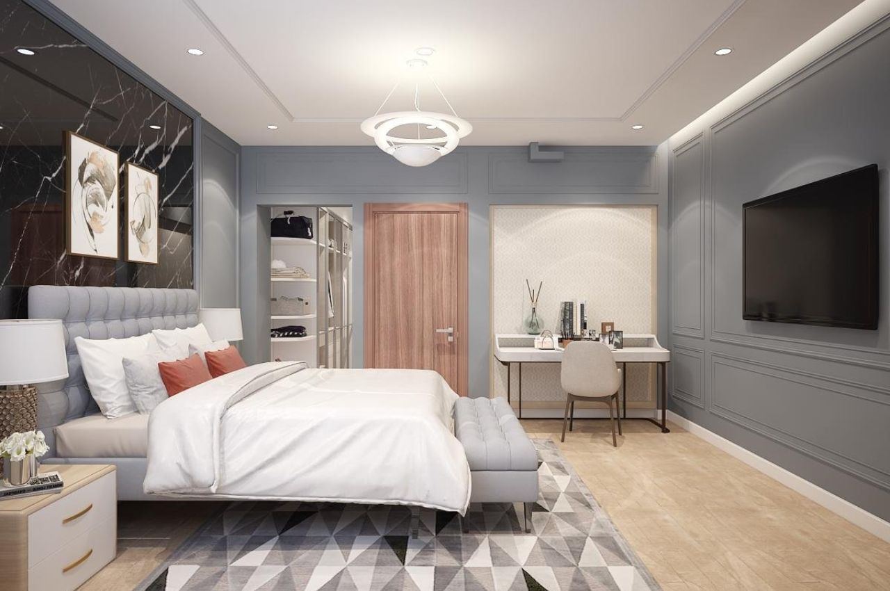 Giường ngủ đôi phong cách hiện đại sang trọng